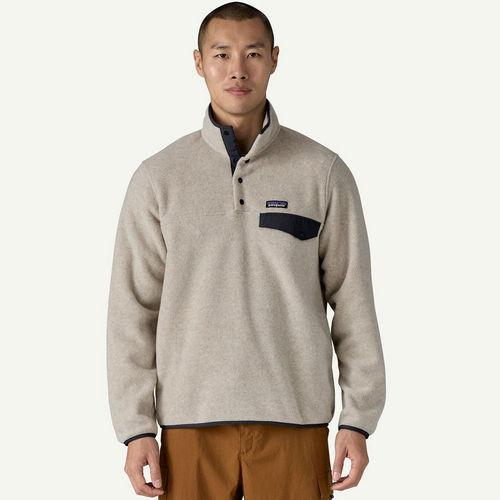 Patagonia LW Synch Snap-T Oatmeal Heather Smolder Blue – Ocean