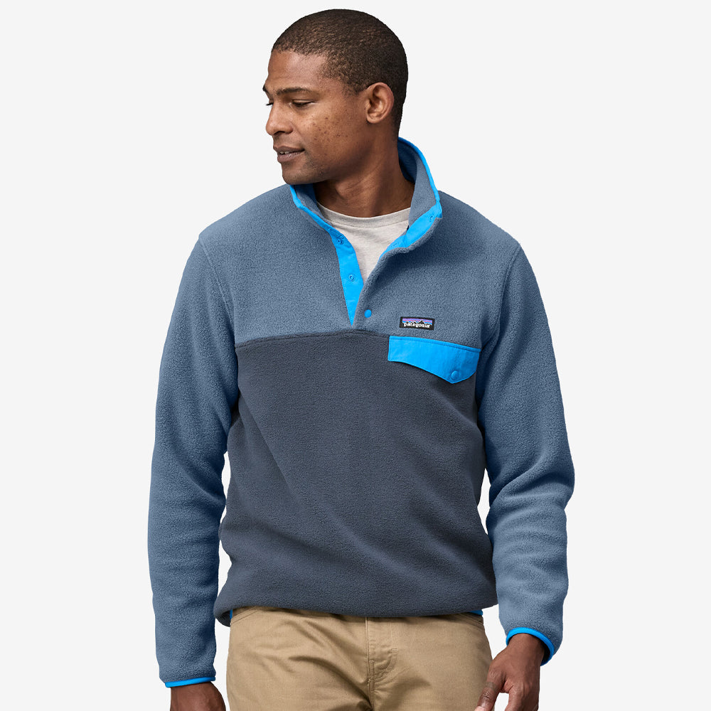 Patagonia Lightweight Synch Snap-T Fleece Smolder Blue – Ocean
