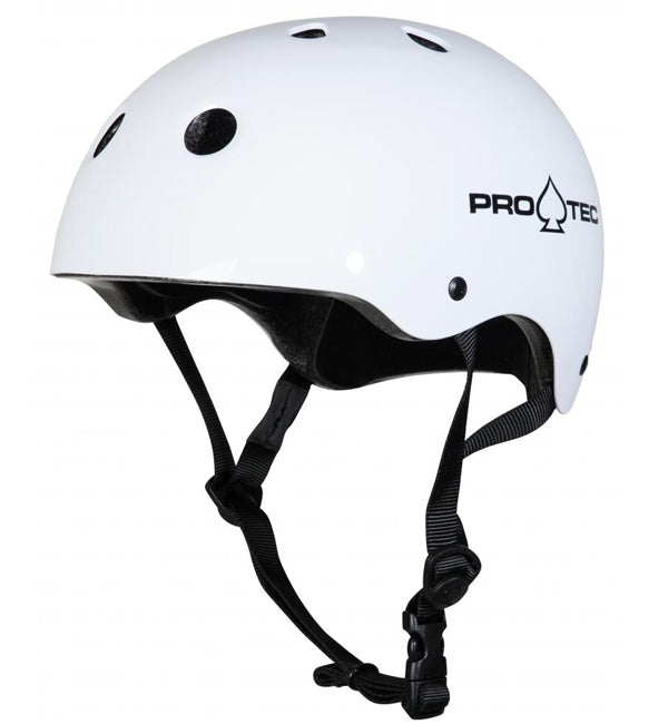 Pro Tec Classic Gloss White Helmet