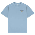 A light blue short-sleeve crewneck t-shirt with a small embroidered ARBOR logo on the left chest, displayed flat against a solid white background.