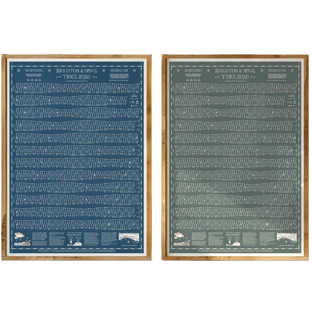 Beach of Brighton 2026 Tide Poster Blue