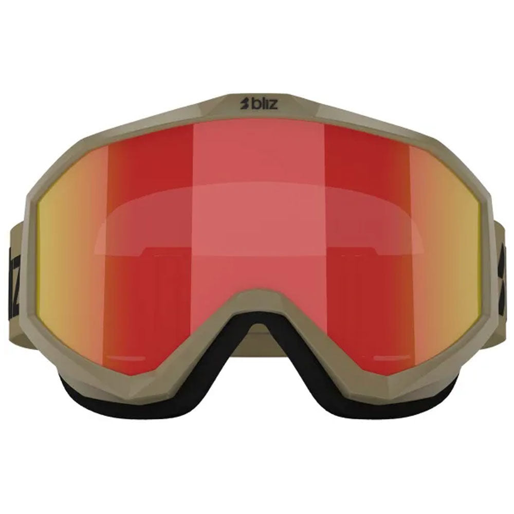 Bliz Liner Matte Camo Green Snow Goggle  - Brown Red Multi Lens