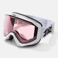 Bliz Liner White Black Logo Snow Goggle  - Pink Lens