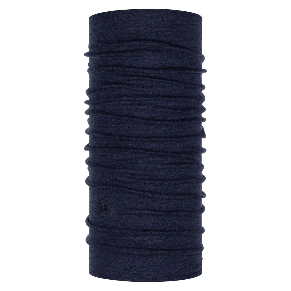 Buff Midweight Merino Wool Neck Warmer  - Night Blue Melange