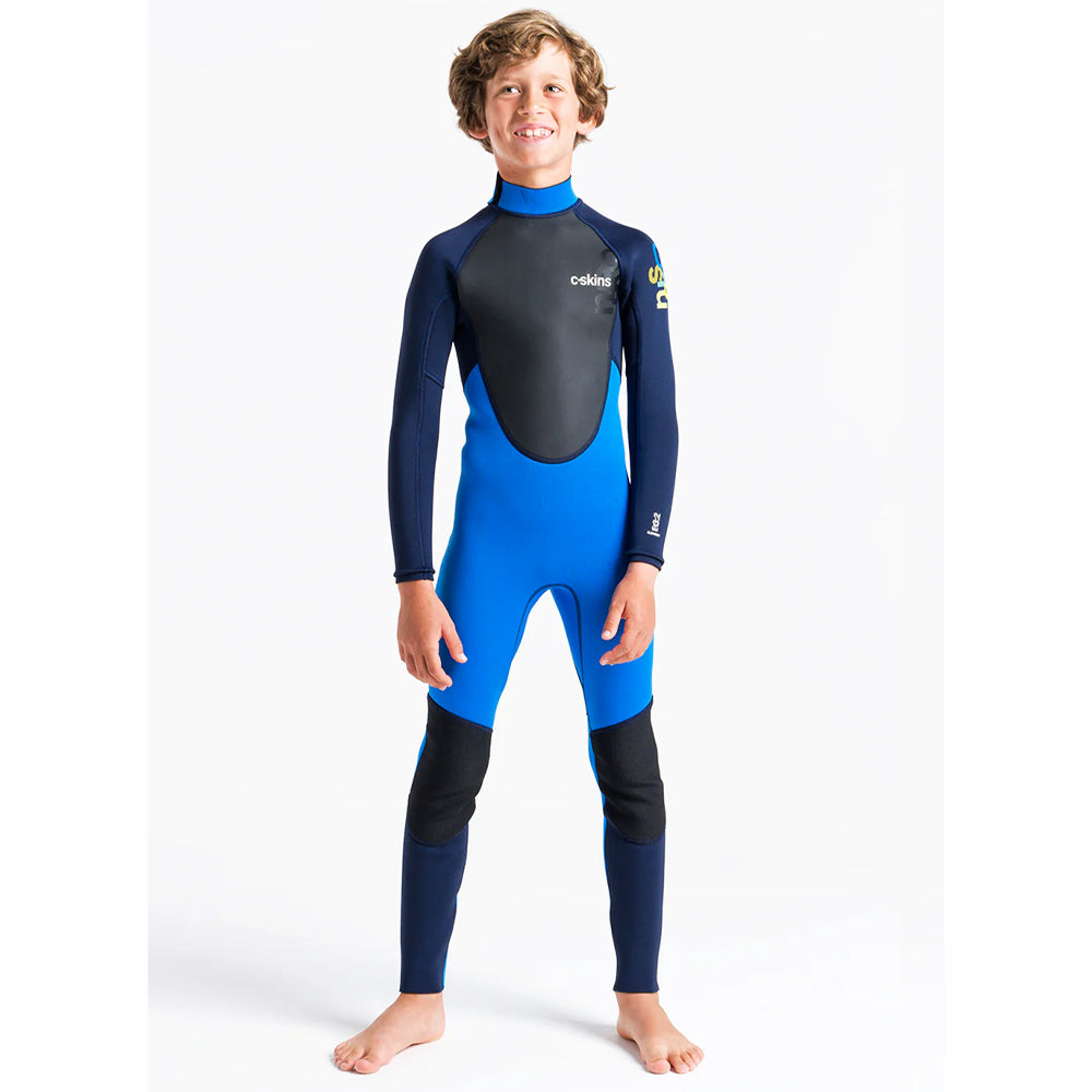C-Skins Junior Element 3/2 Wetsuit - Cyan Slate Multi
