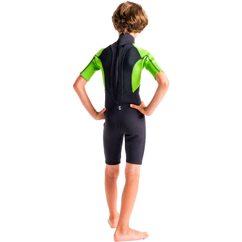 C-Skins Junior Element 3/2mm Shortie - Anthracite Lime