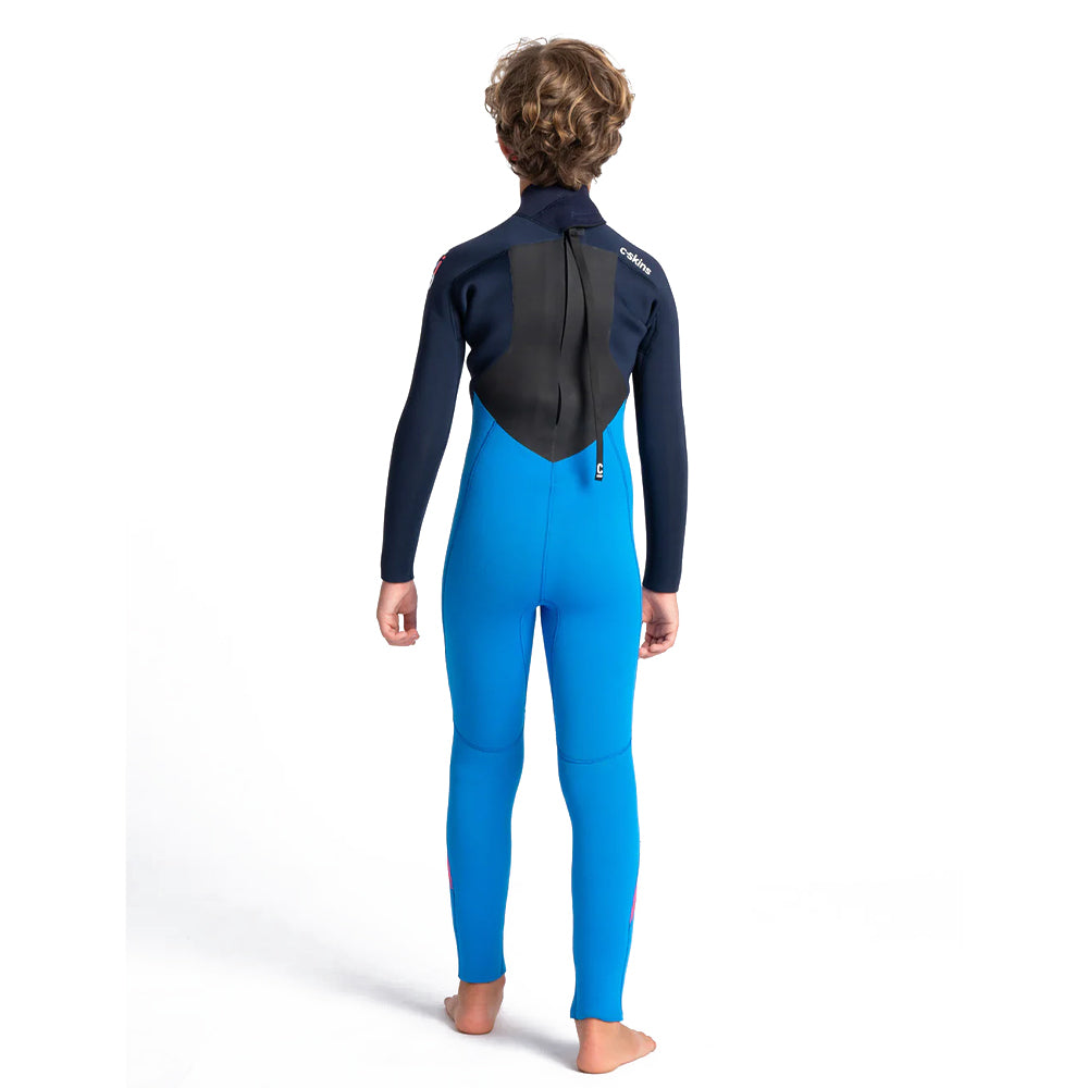 C Skins Junior Legend 5/4/3 Back Zip Full Wetsuit  - Cyan/Slate