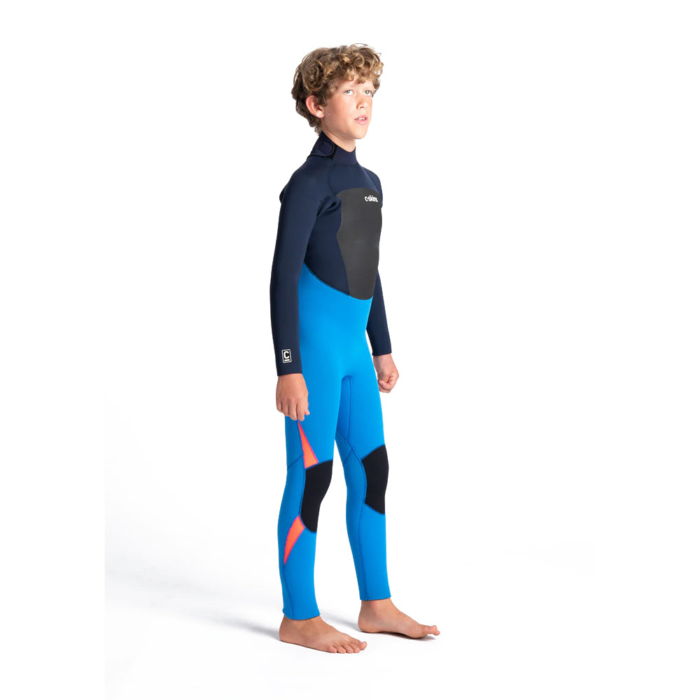 C Skins Junior Legend 5/4/3 Back Zip Full Wetsuit  - Cyan/Slate