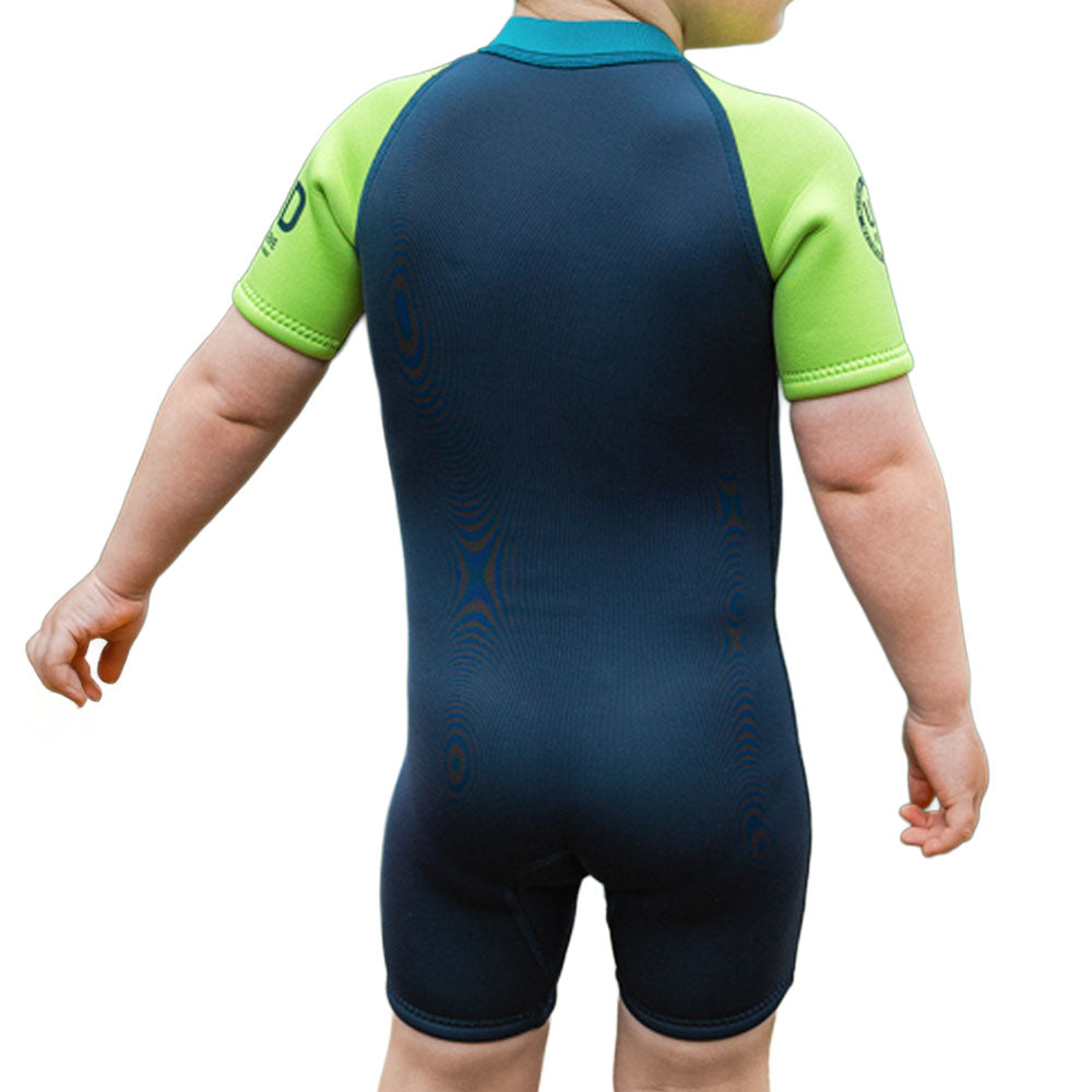 C-Skins NuWave Baby Front Zip Shorti Bluestone Lime