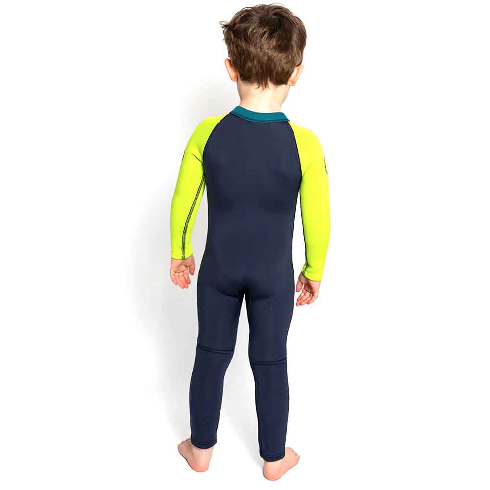 C-Skins NuWave Baby Front Zip Steamer Bluestone Lime