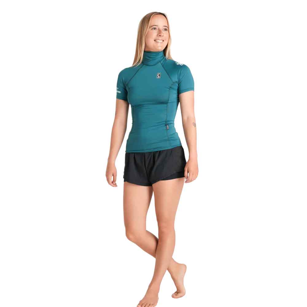 C-Skins NuWave Rash X Womens Emerald Light Blue