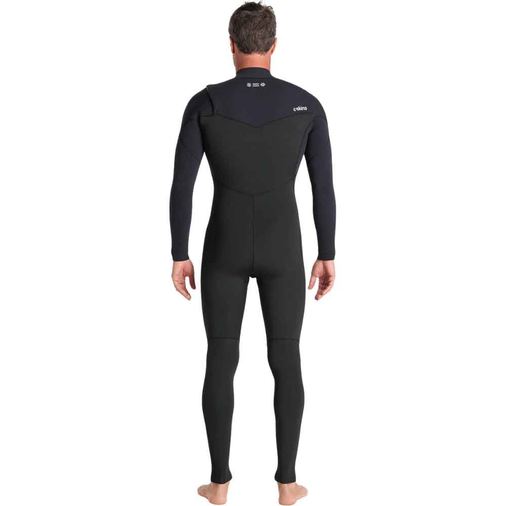 C-Skins NuWave Session 4/3mm Mens GBS Chest Zip Black / Black