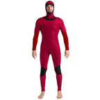 C-Skins NuWave Session 5/4/3 Hooded Wetsuit Black / Red