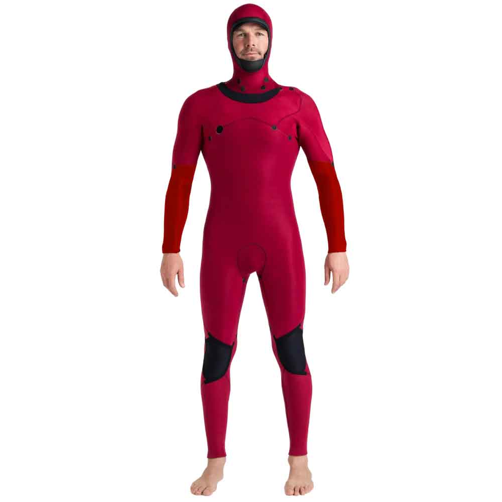 C-Skins NuWave Session 5/4/3 Hooded Wetsuit Black / Red