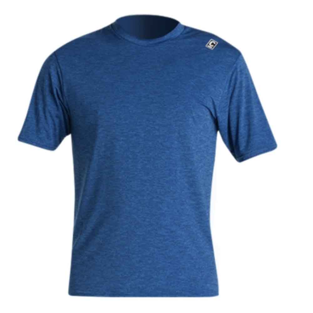 C-Skins NuWave UV Mens Short Sleeve Surf Tee Deep Blue