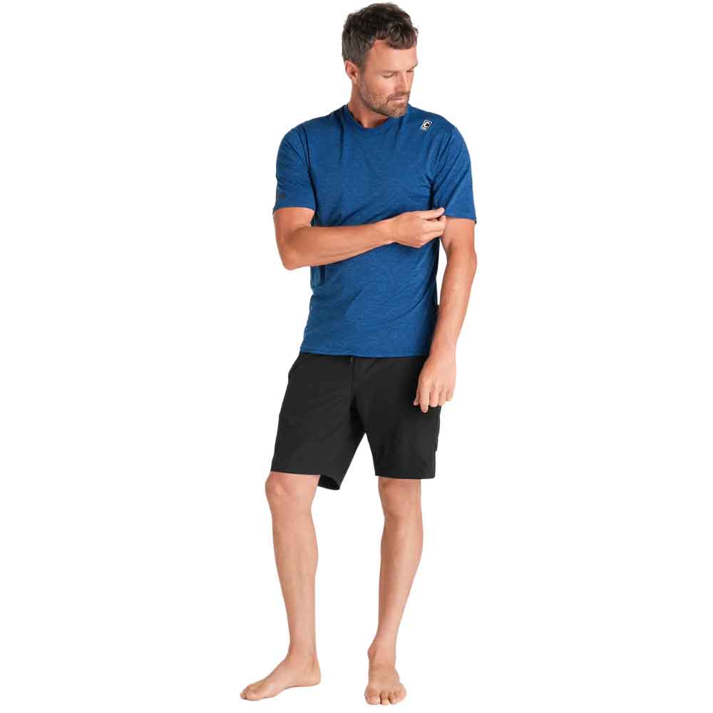 C-Skins NuWave UV Mens Short Sleeve Surf Tee Deep Blue