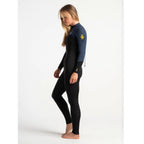 C-Skins Womens Solace 3/2mm BZ Wetsuit  - Black/Bluestone/Saffron