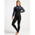 C-Skins Womens Solace 3/2mm BZ Wetsuit  - Black/Bluestone/Saffron