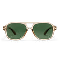 Chpo Cocas Sunglasses Camel with Green With Lens
