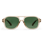 Chpo Cocas Sunglasses Camel with Green With Lens