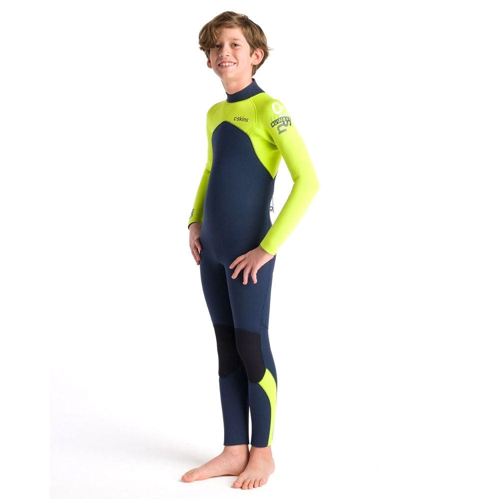 CSkins Nu-Wave Legend 5/4/3 Junior Wetsuit Bluestone Lime