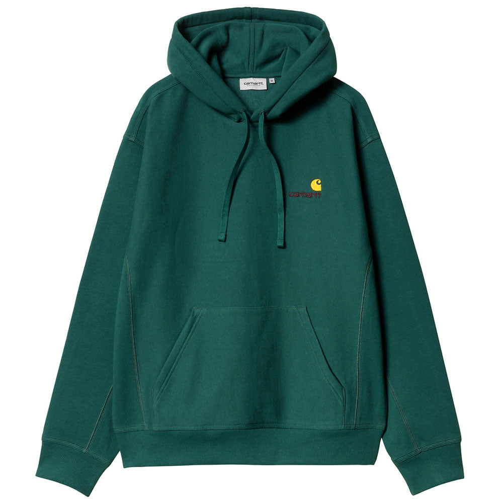 Carhartt WIP Hooded American Script Sweatshirt Fir