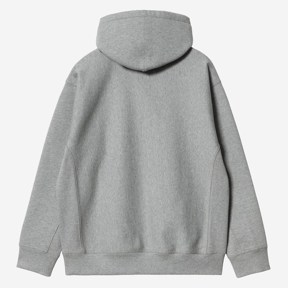 Carhartt WIP Hooded American Script Sweatshirt Grey Heather