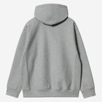 Carhartt WIP Hooded American Script Sweatshirt Grey Heather