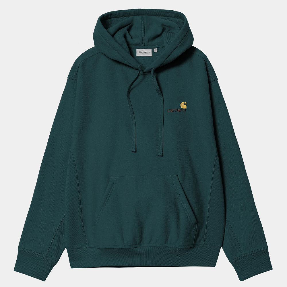 Carhartt WIP Hooded American Script Sweatshirt Lagoon