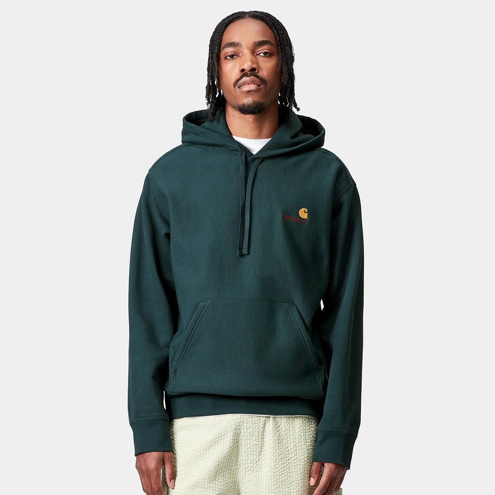 Carhartt WIP Hooded American Script Sweatshirt Lagoon