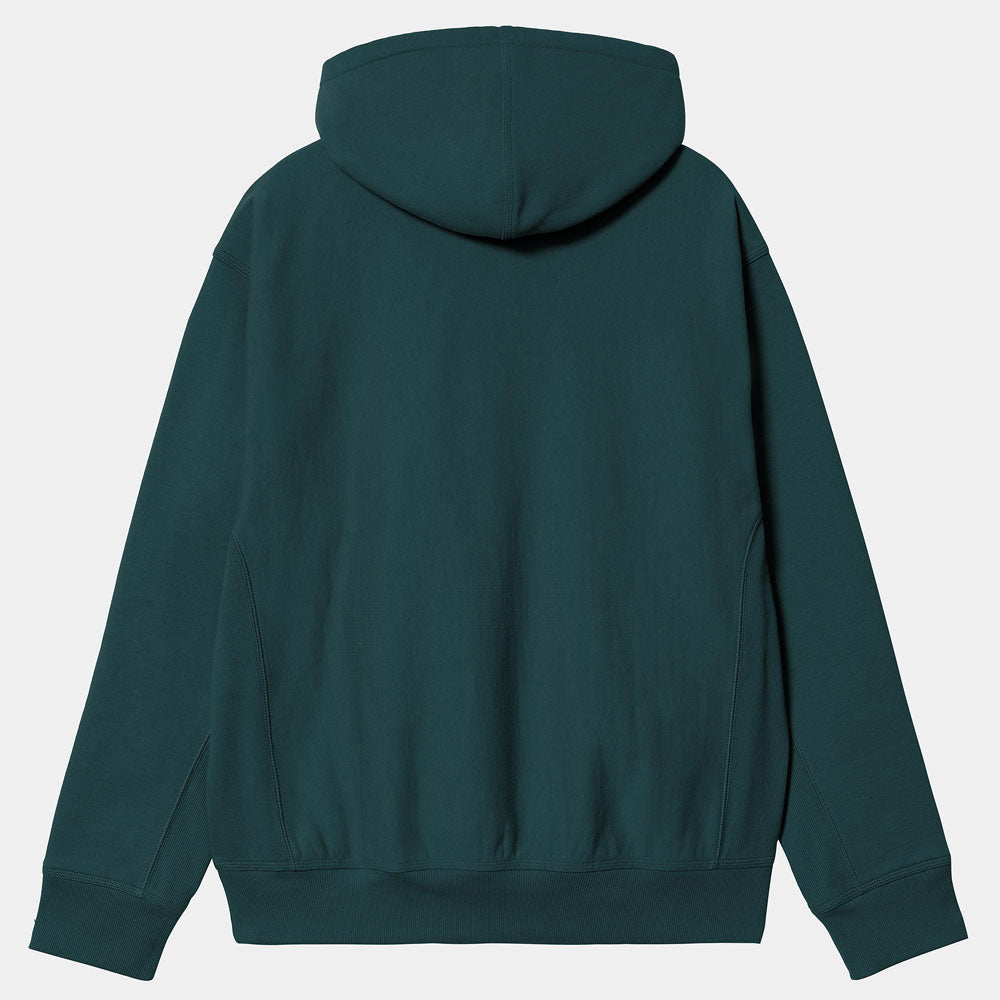 Carhartt WIP Hooded American Script Sweatshirt Lagoon