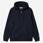 Carhartt WIP Full Zip Chase Hoodie Dark Navy / Gold