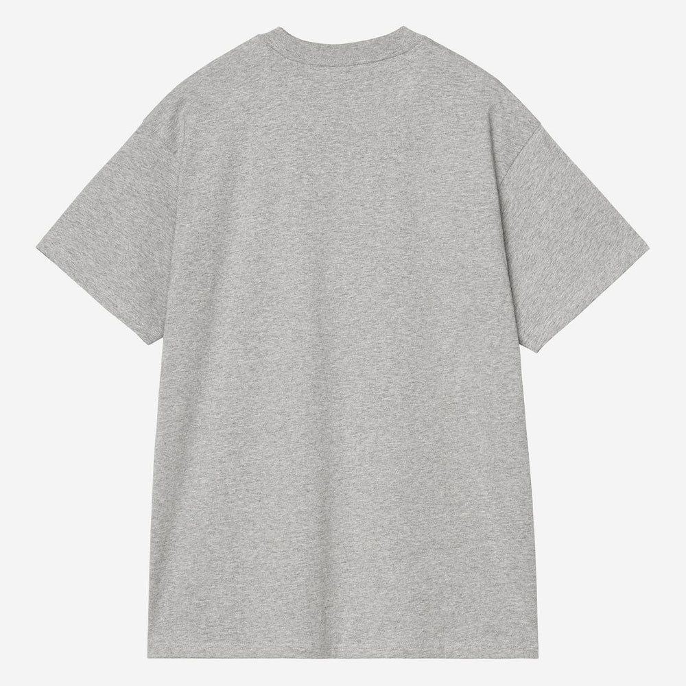 Carhartt WIP Script Embroidery T-Shirt Grey Heather / White