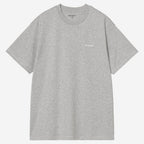 Carhartt WIP Script Embroidery T-Shirt Grey Heather / White