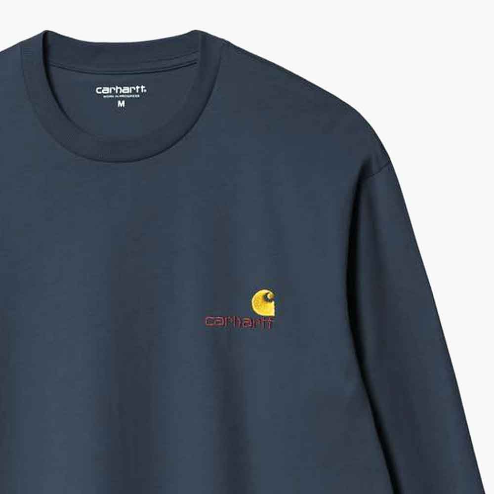 Carhartt WIP American Script Longsleeve T-Shirt Deep Night