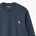 Carhartt WIP American Script Longsleeve T-Shirt Deep Night