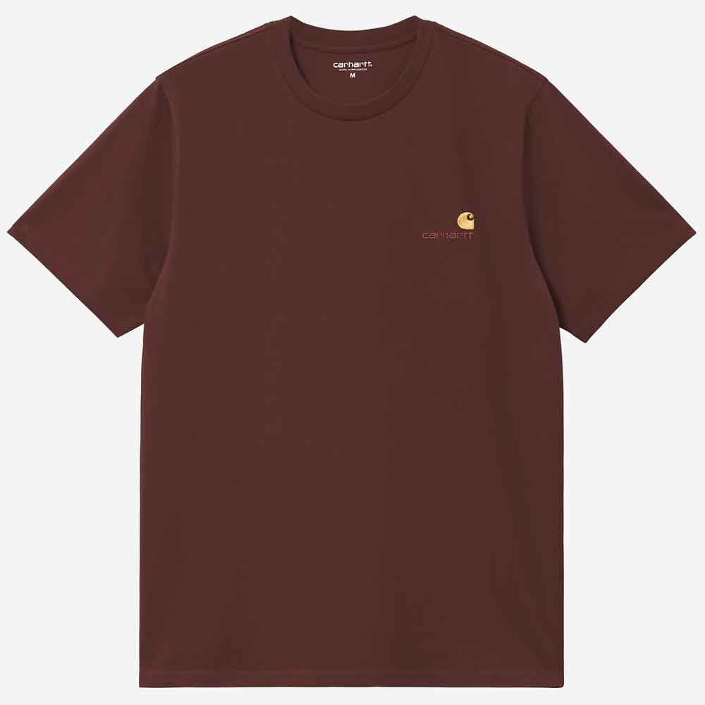 Carhartt WIP American Script T Shirt Amarone