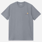 Carhartt WIP American Script T Shirt Shady Blue