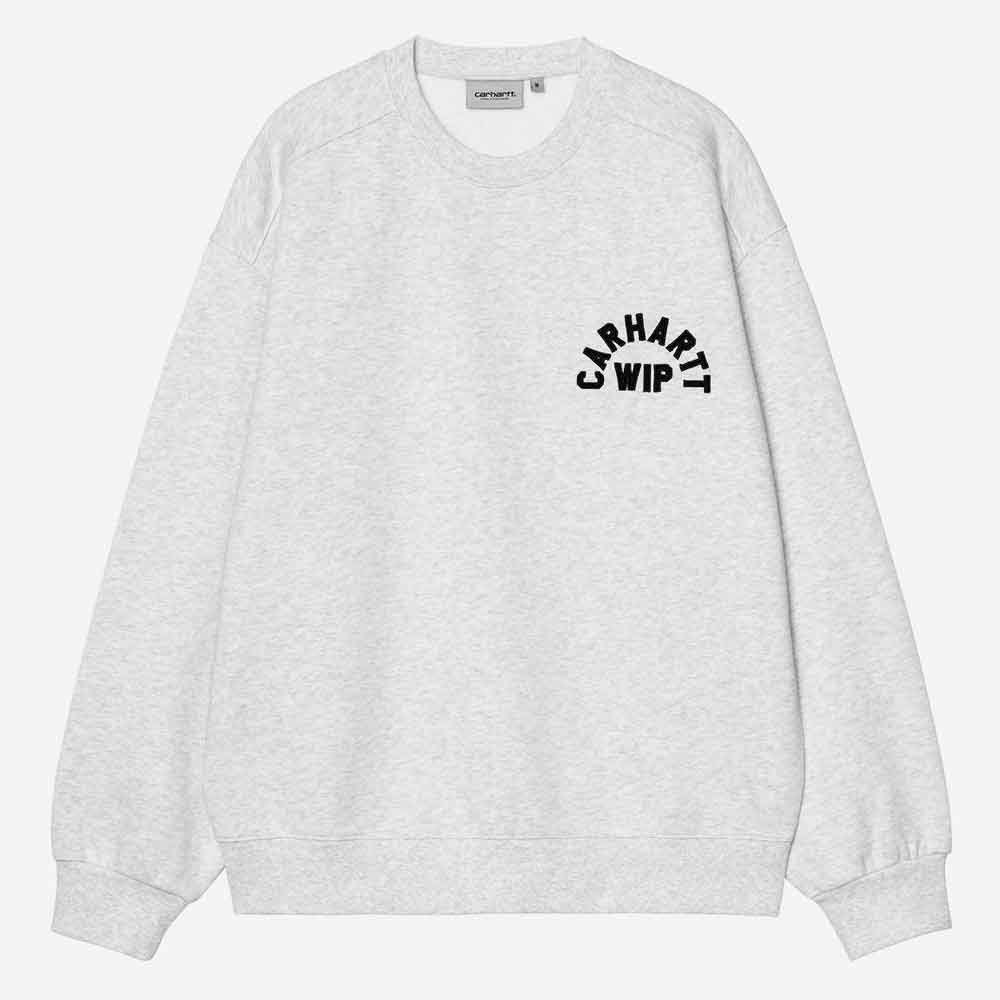 Carhartt WIP Arch Script Sweat Ash Heather / Dark Navy