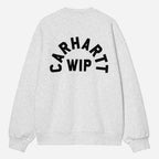 Carhartt WIP Arch Script Sweat Ash Heather / Dark Navy