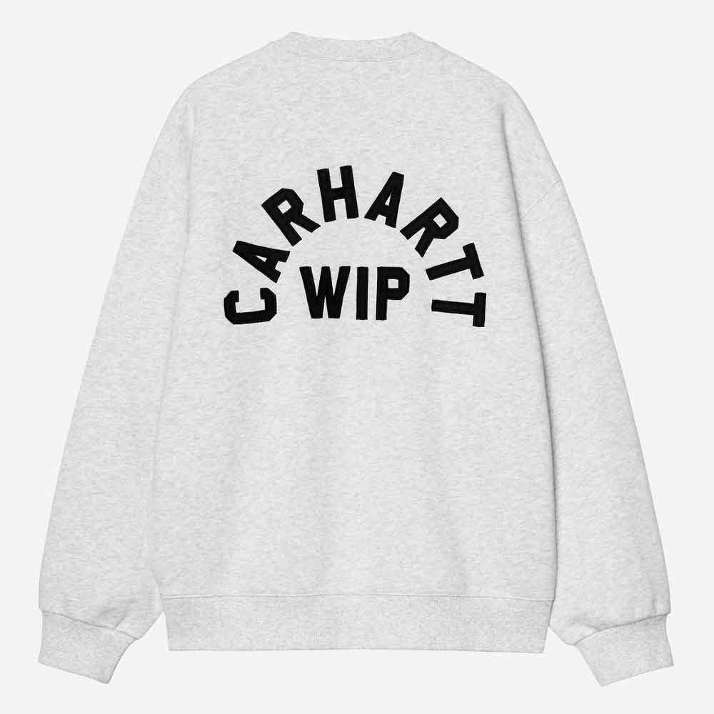 Carhartt WIP Arch Script Sweat Ash Heather / Dark Navy