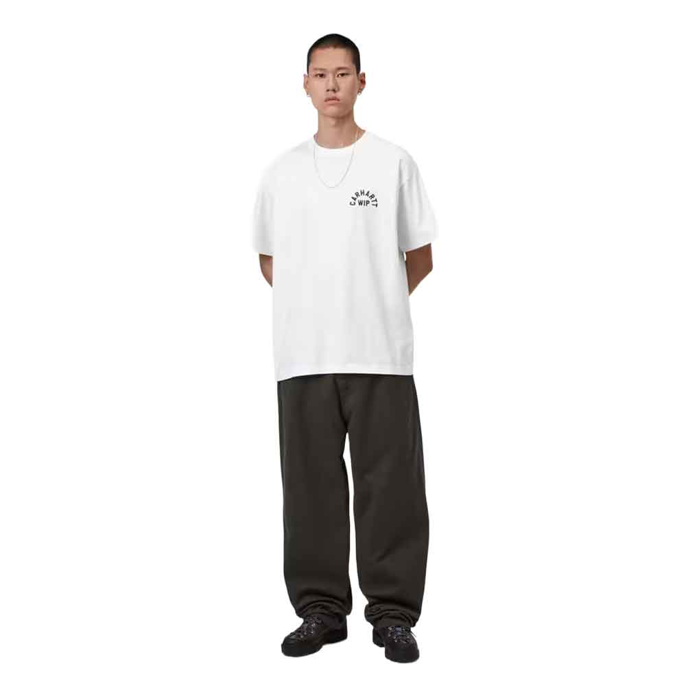 Carhartt WIP Arch Script T-Shirt White / Dark Navy