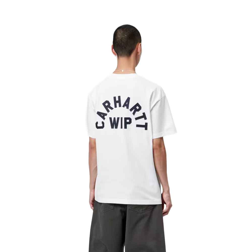 Carhartt WIP Arch Script T-Shirt White / Dark Navy