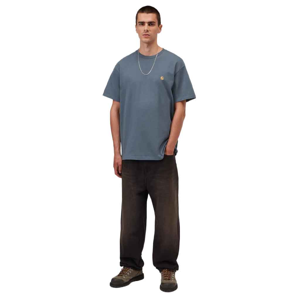 Carhartt WIP Chase T Shirt Icesheet / Gold