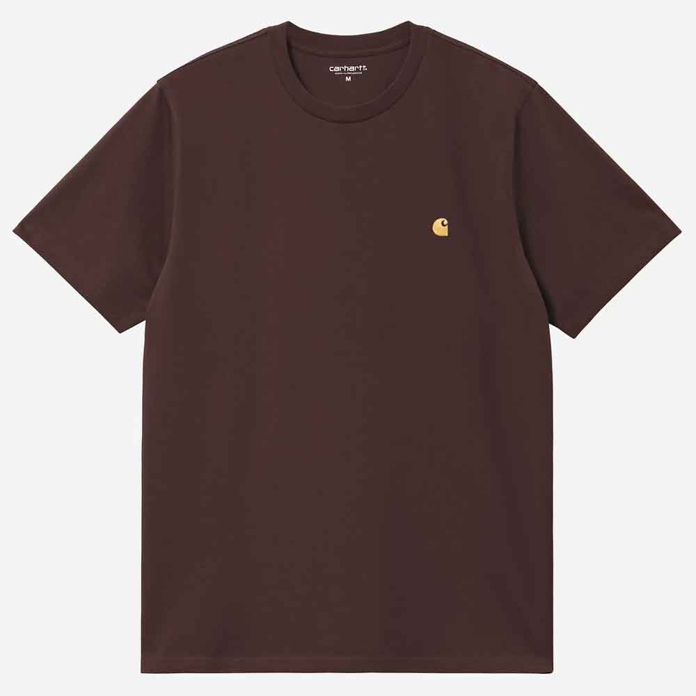 Carhartt WIP Chase T Shirt Palisander / Gold