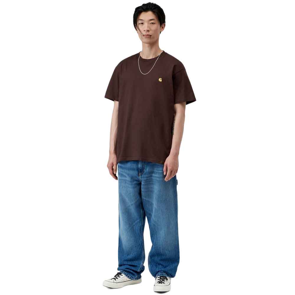 Carhartt WIP Chase T Shirt Palisander / Gold