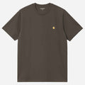 Carhartt WIP Chase T Shirt Shungite / Gold