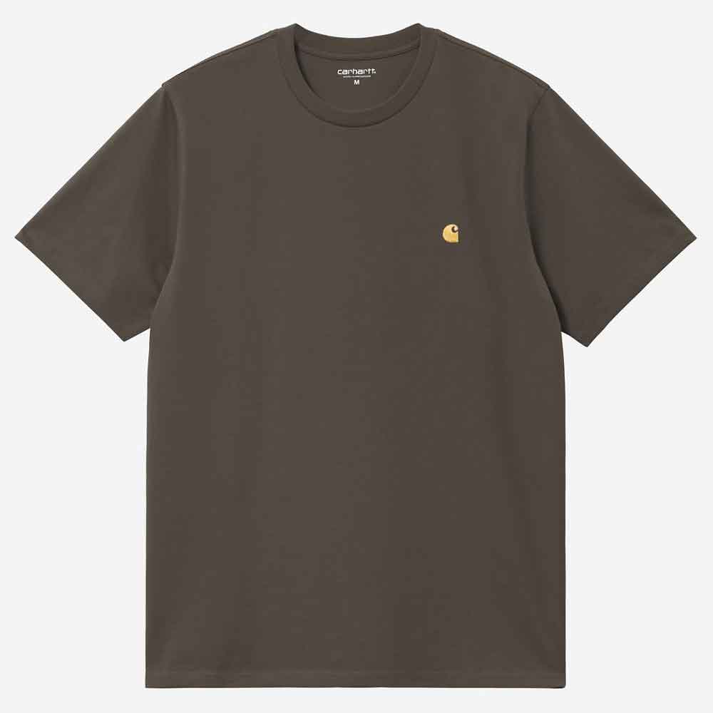 Carhartt WIP Chase T Shirt Shungite / Gold
