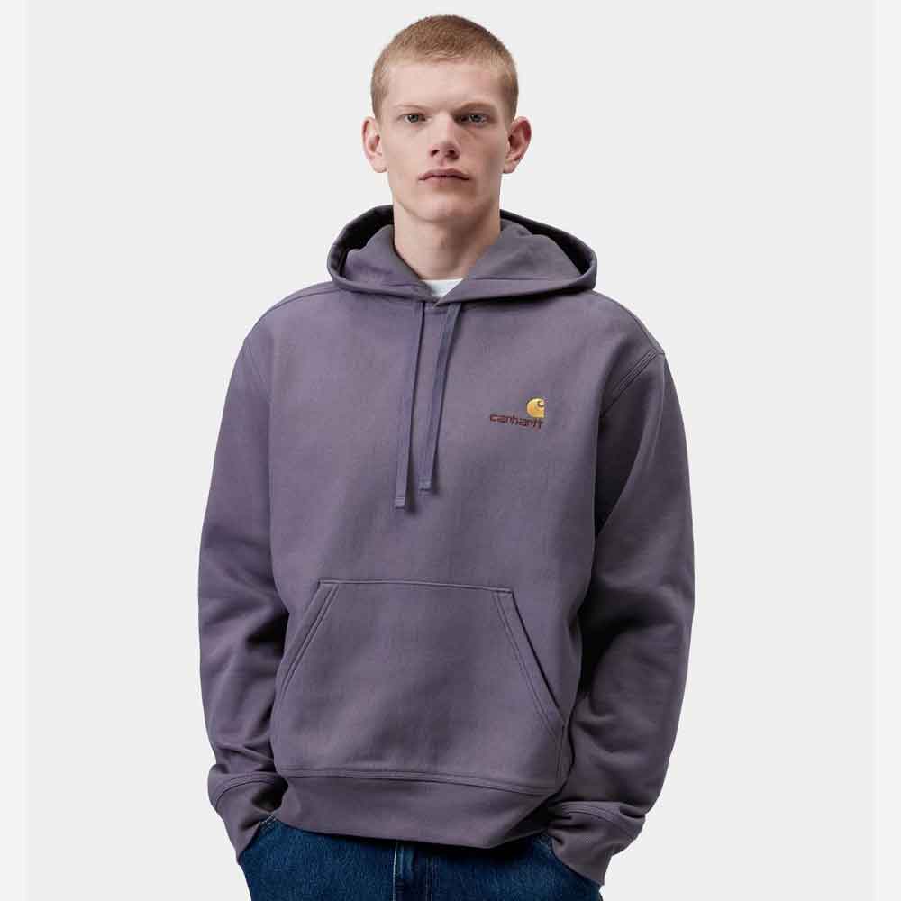 Carhartt WIP Hooded American Script Sweat Shady Purple