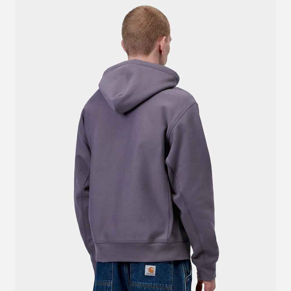 Carhartt WIP Hooded American Script Sweat Shady Purple